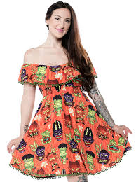 Monster Tiki Fiesta Dress By Sourpuss