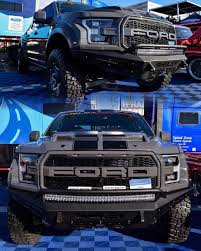 It boasts more power and more aggressive styling. All New Leadfoot Gray Shelby Baja Raptor At Sema17 Ford Raptor F150 Tr Ford Trucks Shelby Truck Ford Pickup Trucks