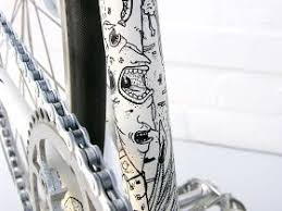 Benjamin Baltus Auftragsarbeit Eisenherz Bikes Illustration Singlespeed Marker Black On White Fahrradgestell Fixie Fahrrad Singlespeeder
