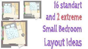 16 Standart And 2 Extreme Small Bedroom Layout Ideas From 65 To 140 Sf Small Bedroom Layout Bedroom Furniture Layout Small Bedroom Layout Ideas