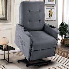 Power Lift Chair For Elderly With Adjustable Headrest Massage Recliner Overstock 32027760
