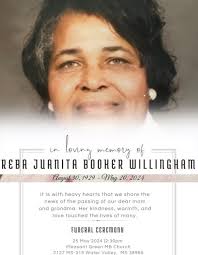 Obituary for Reba Juanita (Booker) Willingham