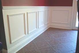 That was part one of our three part series to update the dining room. Use Simple Trim To Create A Wainscot By Adding A Chair Rail And Quot Picture Frame Chair Rail Wainscoting Blue Chairs Living Room