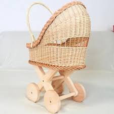 Wicker Willow Doll Stroller Cory Dolls Cradle Etsy Doll Cradle Wicker Dolls Prams