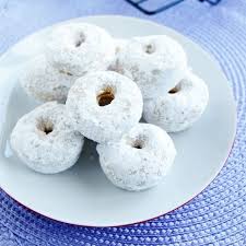 Baked Mini Powdered Donuts Recipe Powdered Donuts Sugar Donuts Recipe Baked Donuts