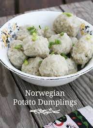 Norwegian Potato Dumplings Klub Recipe Nordic Recipe Norwegian Food Viking Food