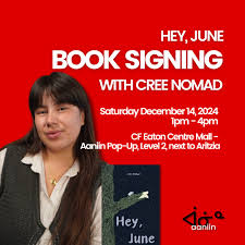 📚 Join us next Saturday from 1 PM to 4 PM at the Toronto Eaton Centre Mall  (Level 2, beside Aritzia) for an exciting book signing and reading event  with Cree Nomad (@
