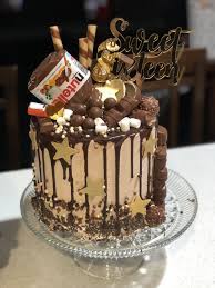 To top it off, we've got a selection of sweet 16 cake decorations such as number candles, cake toppers, pop up cards and even balloons to create the perfect 16th birthday package. Sweet 16 Nutella Chocolate Drip Overload Cake Chocolate Cake Designs Sweet 16 Birthday Cake Sweet 16 Cakes
