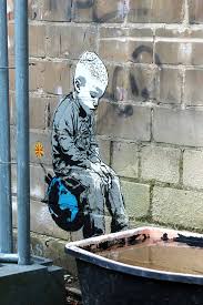 Boy On Bomb By Berlin Based Stencil Street Artist Alias Street Art Street Art Banksy Street Art Graffiti