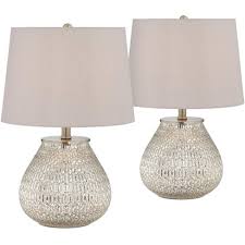 We only accept orders from and. 360 Lighting Country Cottage Accent Table Lamps 19 1 2 High Set Of 2 Mercury Glass Teardrop Gray Drum Shade For Bedroom Bedside Target