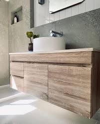 Engelch bathroom vanity 29 light grey 2 drawers floating wall mounted bathroom vanity, storage cabinet with white ceramic vessel basin top vanity sink combo. Oslo White Oak Wall Hung Floating Bathroom Vanity Right Side Drawers Luksus Australia