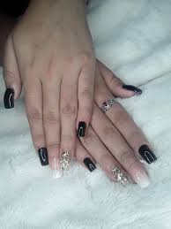 Kiara sky nails 5,054,619 views Unas Acrilicas En Negro Dorado Hananeel Salon Express Facebook