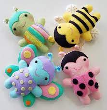 Bug Softies Pdf Pattern Felt Toys Patterns Felt Toys Stuffed Toys Patterns