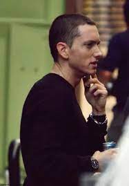 If eminem's hair is naturally that dark as it appears at the 2011 grammy awards, bleaching may have become a challenge for him in a number of ways. Pin On Shady