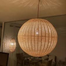 Rattan Wicker Light Made In Istanbul Hasir Aydinlatma Istanbul Da Uretilmistir Dekor Avize Ev Dekoru