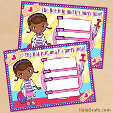 Free Printable Disney Doc Mcstuffins Birthday Invitation Doc Mcstuffin Invitations Doc Mcstuffins Birthday Party Doc Mcstuffins Birthday Party Invitation