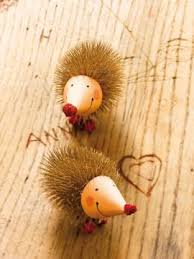 Igel Aus Naturmaterial Basteln Herbst Basteln Basteln Herbst Winter