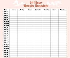 Printable Am Pm 24 Hours Schedule