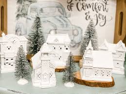 Dollar Tree Christmas Village Makeover Re Fabbed In 2020 Christmas Projects Diy Dollar Tree Christmas Christmas Village