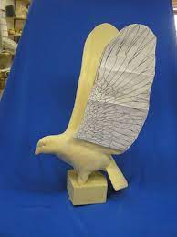 Tail is dark with thick white bands. Flying Red Tailed Hawk 14in With Feet And Full Pattern Dux Dekes Handcrafted Decoys