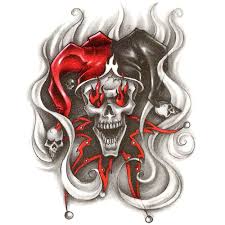 Evil Clown Tattoo Flash Google Search Clown Tattoo Evil Clown Tattoos Skulls Drawing