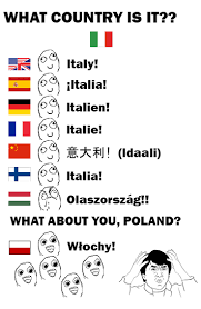 Languagedifferences Language Differences Poland Polish Italy Polish Memes Funny Memes Language Jokes