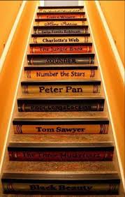 Book Titles On Stairs Book Stairs Book Staircase Painted Staircases