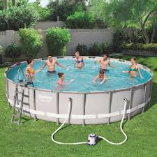 Pool zum einlassen from pool im garten integrieren. Pool Schwimmbecken Bestway 56705 Rund Oberirdisch Fur Den Garten