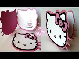 Grab one corner and pull it diagonally across the square to the other corner, lining them up on top of each other. Cutest Kitty Card Complete Tutorial L Easy Card For Kids L Birthday Cardl Invitation Card Youtube