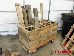 Free woodworking plans for lumber racks and free woodworking project instructions and ideas to build storage solutions for short wood cutoffs as well as full sheets of plywood. Diy Pallet Wood Storage Rack Fixthisbuildthat