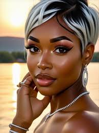 Custom Birthday Image of African American Woman