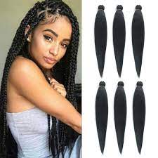 Easy braid pre stretched braiding hair 8packs 20inch professional black easy braid hair bundles hot water setting yaki straight itch free braiding hair for crochet braids box braiding hair for women. Amazon Com Pre Stretched Braiding Hair 6 Pack 28 Inches Yaki Professional Braid Hair Extensions Long Straight Hot Water Setting Synthetic Braiding Hair Extension For Twist 1b Black Beauty