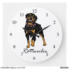 Rottweiler Dog Large Clock Zazzle Com In 2020 Rottweiler Dog Rottweiler Rottweiler Puppies