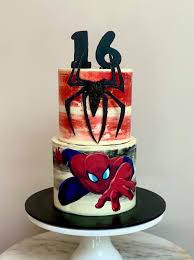 Chocolate cake baked from melted chocolate are popular ever since. Spider Man Cake For My Nieces Sweet 16 Birthday Cake Is Chocolate Mud Cake With Dark Chocolate Ganache Between The Layers Cakedecorating