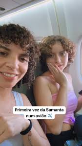 Primeira vez da Samanta no avião!