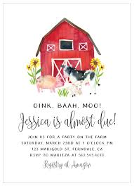 The momma and daddy farmer. Farm Baby Shower Invitations Match Your Color Style Free