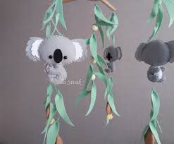 Koala Mobile Australian Animal Mobile Koala Bear Mobile Etsy In 2021 Koala Craft Koala Nursery Baby Koala