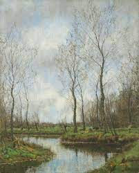 W/frame 35 ¾ by 43 ¼ in. Arnold Marc Gorter Paintings For Sale Woodworker Near The Vordense Beek