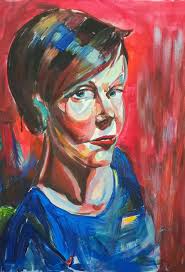 It was the first art movement that. Self Portrait Girl Woman Red Blue Expressionism By Karibou Painting By Karibou Artist Saatchi Art