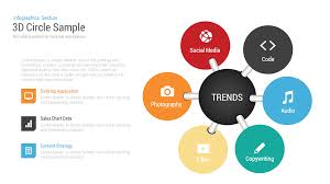 3d circle charts infographics template for powerpoint