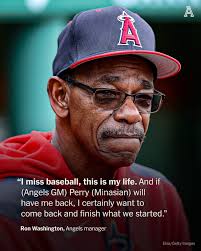 Monday was Ron Washington's first time at a ball game in more than two  months since receiving quadruple bypass surgery. Washington is a baseball  lifer. He has no intention of stepping away.