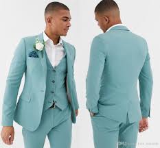 With four great fit options, we have the look to match your personal style. 2020 Mint Green Mens Suits Slim Fit Beach Groomsmen Wedding Tuxedos For Men Peaked Lapel Formal Prom Suit Jacket Pants Vest From Kerr Miranda 85 43 Dhgate Com