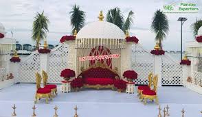 Create your dream wedding with wedding decor and accessories to suit any. Outdoor Wedding Stage For Ring Ceremony Mandap Exporters