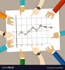 Line Chart With Bullet Marker Hand Drawing Sketch