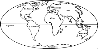 Ein kontinent oder erdteil ist eine sehr große, zusammenhängende landfläche. Weltkarte Malvorlage Coloring And Malvorlagan