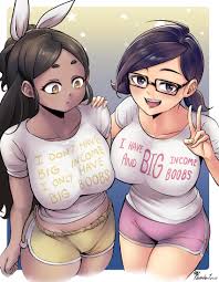 Rule 34 - 2girls Bakuatsukiyu Big Breasts Breasts Busty Clothes Clothes  Writing Dark-skinned Female Dark Skin Female Female Only Glasses Gym Shorts  Original Original Character Shorts T-shirt V | 7281364