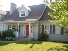 Teabj Com Wp Content Uploads 2017 01 Valuable Red Door Grey House 2012 05 12 165759jpg Jpg House Exterior Blue House Shutters Red Door House