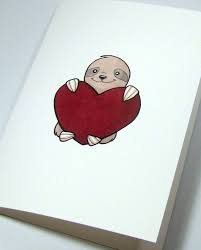 This Adorable Sloth Who Will Give You The Slowest Sweetest Hug Imaginable Valentine Drawing Valentines Day Drawing Valentines Art