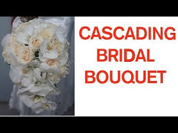 Veryhome 20 pcs calla lily bridal bouquet of flowers artificial. How To Make Cascading Bridal Bouquet With Phalaenopsis Orchids Youtube Orchid Bouquet Wedding Cascade Bouquet Orchid Cascading Bridal Bouquets