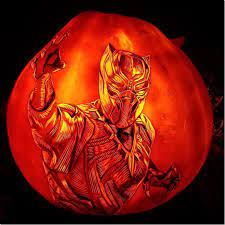 Be sure to check out the halloween and marvel party supplies from wholesale. Marvelous Black Panther Pumpkin Carving Between The Pages Blog